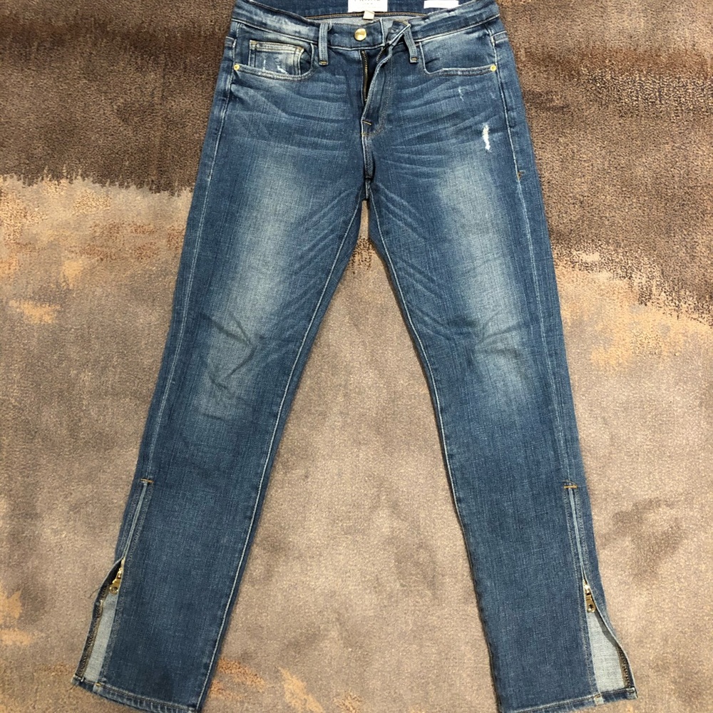 FRAME le boy jeans with zipper - size 24